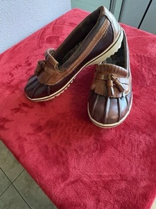 LLBean Damenschuhe Leder braun Slipper Halbschuhe Größe 8 - Bild 1 von 11