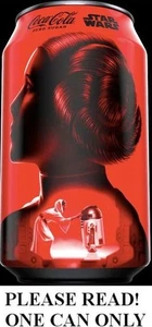 Coca-Cola Coke ZERO (USA 2025) Star Wars Princess Leia FULL NEW 12oz 355ml Can - Picture 1 of 5