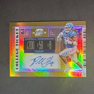2019 Contenders Optic Darrell Henderson RC /10 Gold Auto #124 Rookie Memphis - Picture 1 of 4