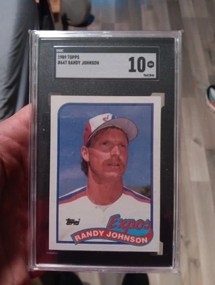 1989 Topps #647 Randy Johnson SGC 10 GEM PÁTIO PERFEITO  - Imagem 1 de 2