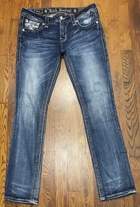 Rock Revival Women’s 29x30 Betty Straight Blue Jeans Denim Pants - Picture 1 of 4