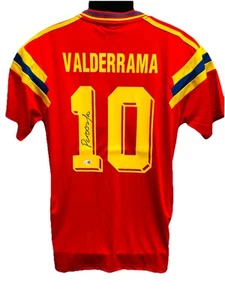 Carlos El Pibe Valderrama Signed Adidas Colombia Jersey JSA certified - Picture 1 of 9