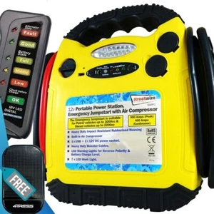4/1 900 Amp Autobatterie Booster Starthilfe Luftkompressor Power Pack + Tester + M✅ - Bild 1 von 16