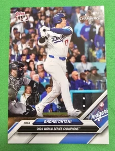 2024 TOPPS NOW WORLD SERIES CHAMPIONS DODGERS SHOHEI OHTANI #WS-2 BIANCO PARALLELO - Foto 1 di 2