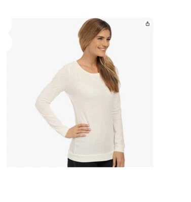 T-Shirt Long Sleeve U.S. Polo Assn. Juniors Women Sequin Off White Medium - Image 1 of 4