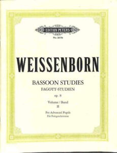 Weissenborn Basson Studies opus 8 vol. II pour élèves avancés (partition )
