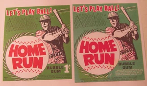 Home Run Baseball Bubble Gum '60s Vending Machine Card Photocopies - Picture 1 of 2