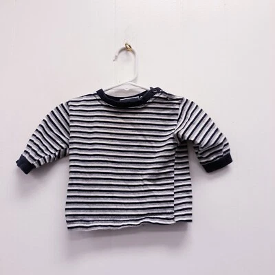Miniwear Boys Blue/white/gray Pullover Sweater 3/6 Months Striped  - Image 1 of 4