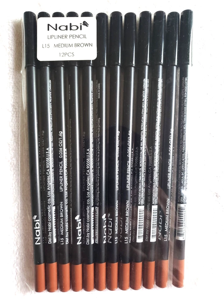 Lipliner Pencil Medium Brown Color 12 Lip liner Pencils Lot 7 IN Long - Image 1 of 4