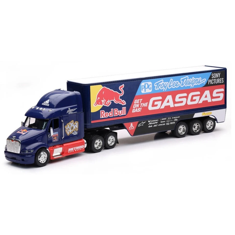 New Ray Toys 11053 Peterbilt TLD Red Bull GASGAS Race Team Truck Replica 1:32 - Image 1 of 1
