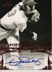 DENNIS ECKERSLEY 2013 Leaf Sports Heroes Autograph HOF Oakland Athletics