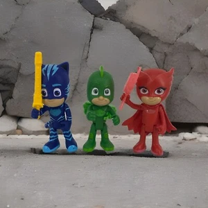 Disney PJ Masks Talking 6 Inch figures Cat Boy Gekko And Owlette Posable Mint - Picture 1 of 8