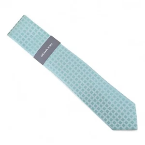 Michael Kors Men's Longboat Grid Check Tie Necktie Classic 3" Green Silk Blend - Picture 1 of 5