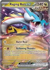 Tarjeta de Pokémon Raging Bolt ex 123/162 TEF Fuerzas Temporales casi nueva - Imagen 1 de 1