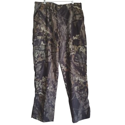 Cabelas Mossy Oak Breakup Hunting Camo Camoflauge Cargo Pants 38R Made in USA - Image 1 of 4