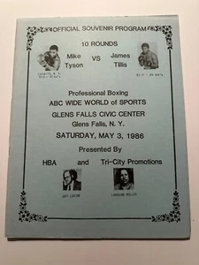 Mike Tyson vs James Tillis 1986 Official Program w/ Promotional Photo - Picture 1 of 3