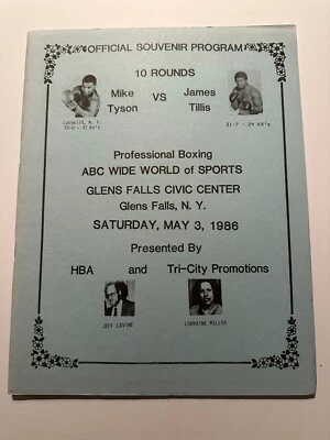 Mike Tyson vs James Tillis 1986 Official Program w/ Promotional Photo - Image 1 of 3