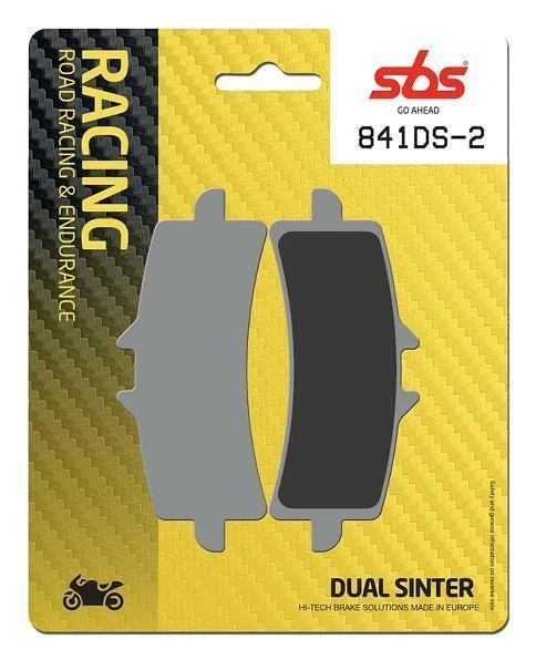 SBS 841DS-2 DUAL SINTER BRAKE DISC PADS DUCATI 1100 HYPERMOTARD EVO SP 2010-2012 - Image 1 of 1