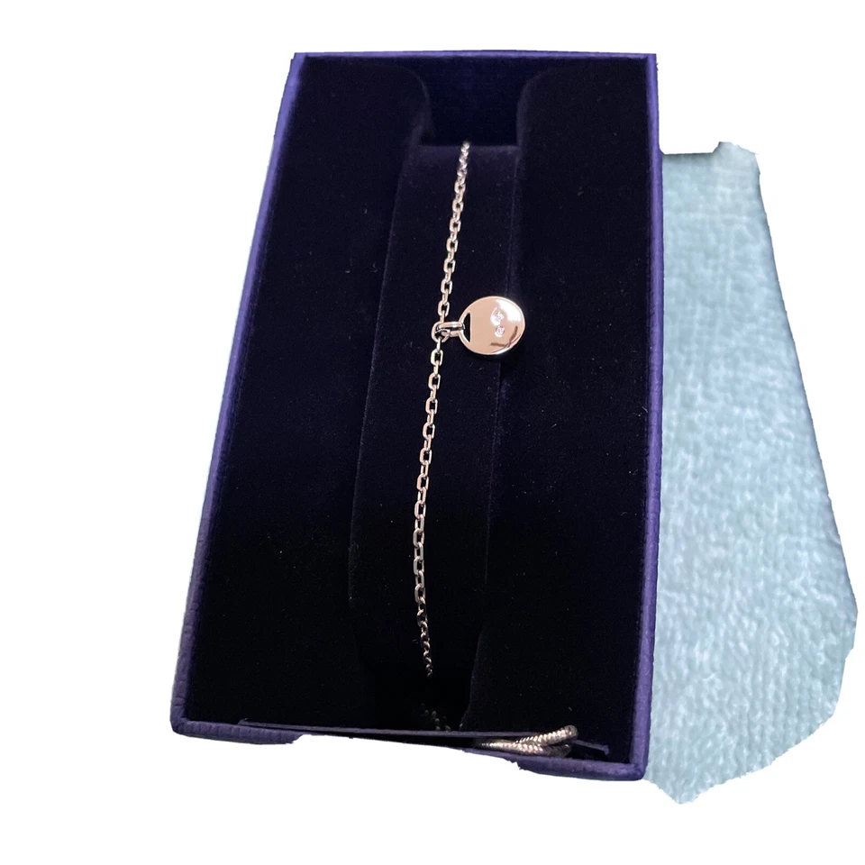 SWAROVSKI Women Ginger Disc Rhodium Chain Slide Bracelet 5548070