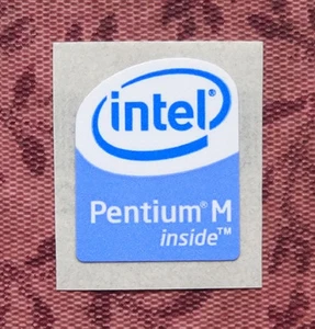 Intel Pentium M Inside Sticker 16 x 20mm Case Badge USA Seller - Afbeelding 1 van 1