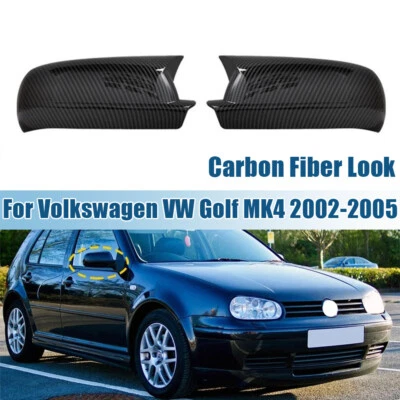 For Volkswagen VW Golf MK4 2002-2005 Carbon Fiber OX Horn Side Mirror Cover Trim Foto 1 de 4