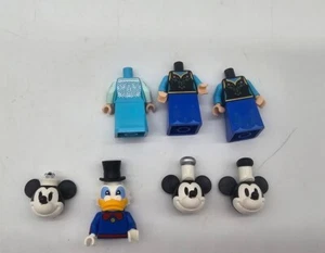Assorted Disney Lego Pieces 7 PC Plus Freebie As Pictured Mickey Minnie Frozen - Picture 1 of 2