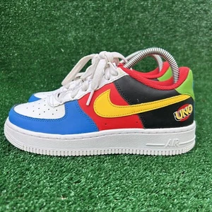 Nike Air Force 1 QS UNO GS 50th Anniversary Youth 5Y Shoes Sneakers DO6634 100 - Picture 1 of 9