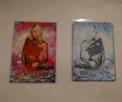 2003 Fleer WWE Aggression Torrie Wilson  Cyan Printing Plate 1/1 And Card WWF - Image 1 of 4