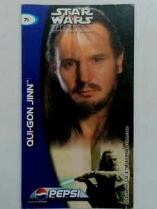 Star Wars Episode I Pepsi Card #71 QUI GON JINN Jedi TCG Mexico 1999 Lucasfilm - Picture 1 of 2