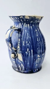 ALTER. HAFNER KRUG ca 1820 BLAU ANTIK SIGNIERT WIENER FORM 20 CM - Bild 1 von 10