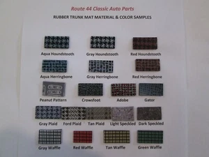 New 1968/1972 Buick Skylark Trunk Mat Heavy-Duty Rubber Aqua or Gray Houndstooth - Picture 1 of 2