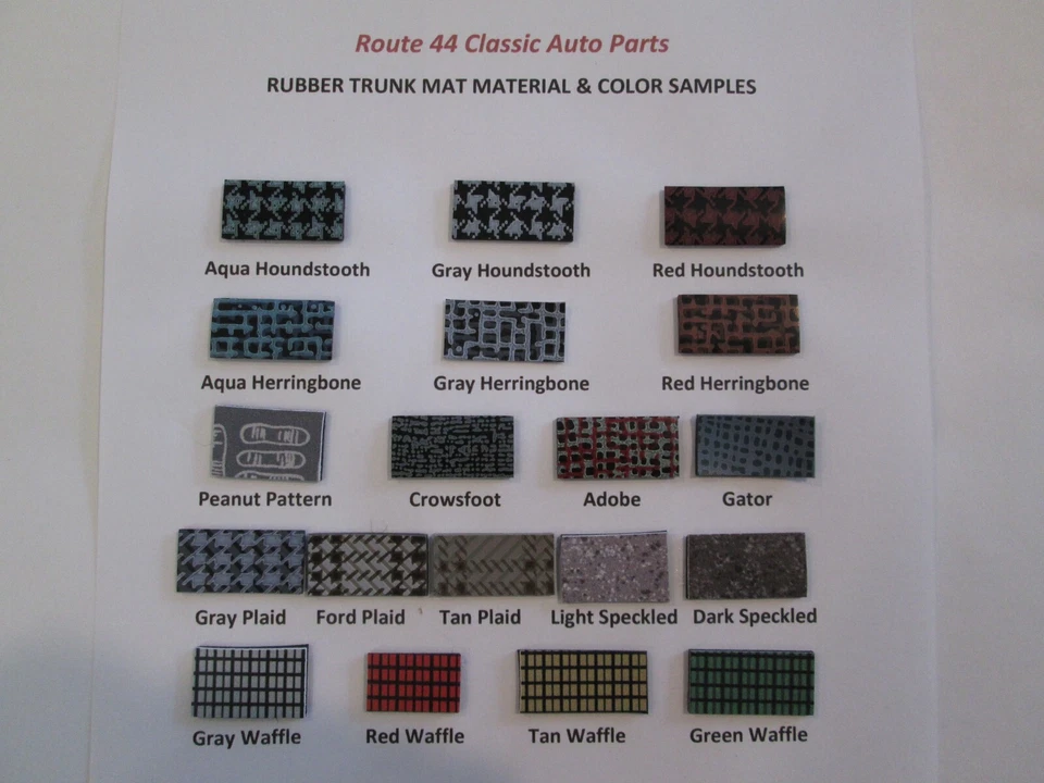 New 1967 Chevrolet Caprice Trunk Mat, Heavy-Duty Rubber Gray Herringbone pattern - Image 1 of 2