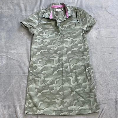 Vineyard Vines Dress XL Girls Margo Camo Utility Stretch Twill Shirtdress Preppy - Image 1 of 4