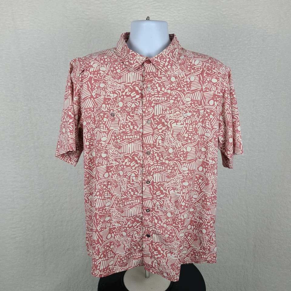 Mountain Khakis Western Snap Shirt Large Multi Color Aztec Vented Performance - Image 1 of 4