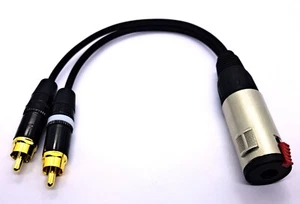 Cable adaptador 2 x RCA/Cinch a 6,35 clavijas embrague vers. Longitudes - Imagen 1 de 2