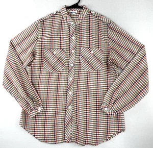 Vintage Levi's Button Shirt Women's Small - Med Rainbow Plaid Plaid 60s Western - Picture 1 of 11