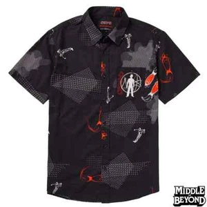 DEVO 2XL Button Up Pattern Shirt Middle Of Beyond Duty Now for the Future - Picture 1 of 3