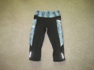 ATHLETA GIRL ACTIVEWEAR PANTS 8-10, BLACK/MULTI, SMALL ZIP POCKET PLUS TWO MORE - Picture 1 of 4