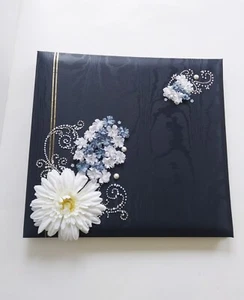 Album 12X12 10 Loaders Blue Bridal Wedding Floral Decorative Paper Scrapbook - Picture 1 of 9