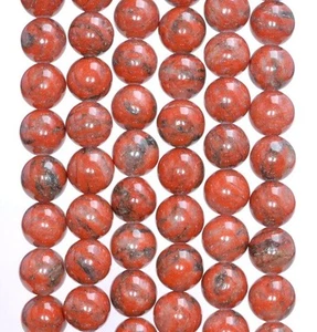 Natural Dark Red Jasper Gemstone 10MM Round Smooth Beads Strand 15.5"For Jewelry - Picture 1 of 1