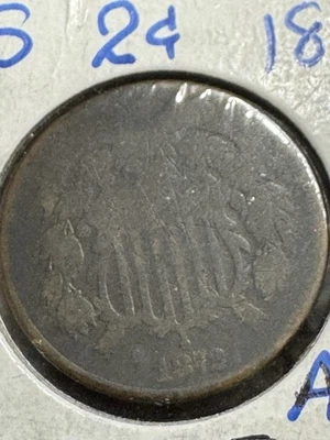 1872 Two Cent Piece, The Key Date, Free shipping - Image 1 of 3