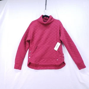 Suéter Jones New York Sport Magenta Acolchado Transpirable Agujero para el Pulgar Cuello Simulado L - Imagen 1 de 16