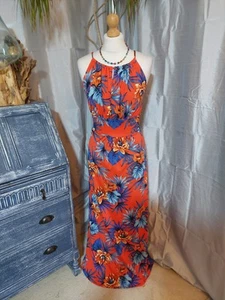 Gorgeous Wallis Dress Size 18 Orange Floral Classic Elagant Wedding Ascot Cruise - Picture 1 of 6