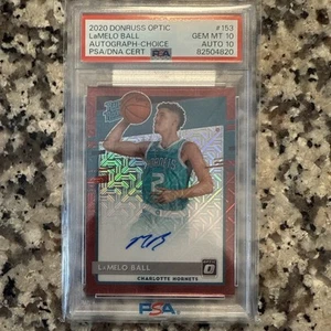 2020-21 Donruss Optic LAMELO BALL Rated Rookie Choice Auto PSA 10 RC POP 2 - Picture 1 of 1
