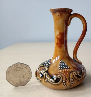 Royal Doulton Lambeth  Stoneware - Miniature Handled Jug / Vase - Image 1 of 4