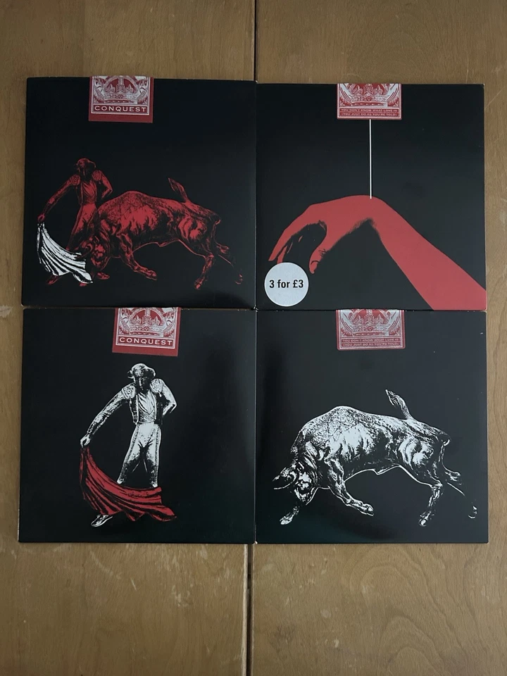 The White Stripes 7” Vinyl Conquest Singles With Posters And Cards - Image 1 of 4