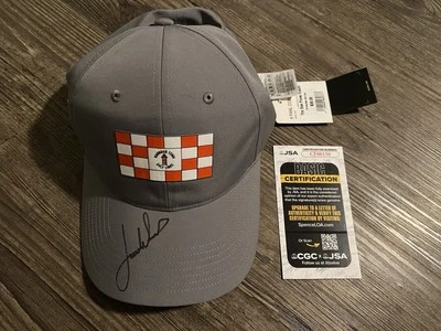 乔丹·斯皮思签名 Harbourtown 高尔夫帽 2023 年 RBC Heritage Champion Proof JSA — 第 1/4 张图片