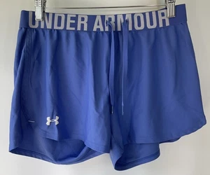Under Armour Damen 3" Play Up Shorts blau mit Logo Bund Größe SM/P/P - Bild 1 von 3
