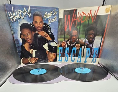 WHODINI: Escape (1984) + Back In Black (1986) Vintage Vinyl LP Record Albums  - Image 1 of 4