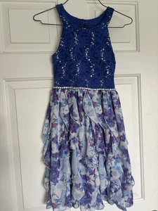 Speechless Girls Dressy Blue Party Dress Size 12 - Excellent Condition - Picture 1 of 10